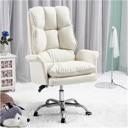 Sillón de oficina MAINZ, alto, giratorio, similpiel blanco roto