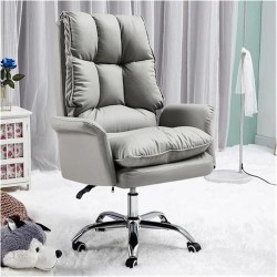 Sillón de oficina MAINZ, alto, giratorio, similpiel gris