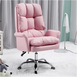 Sillón de oficina MAINZ, alto, giratorio, similpiel rosa light