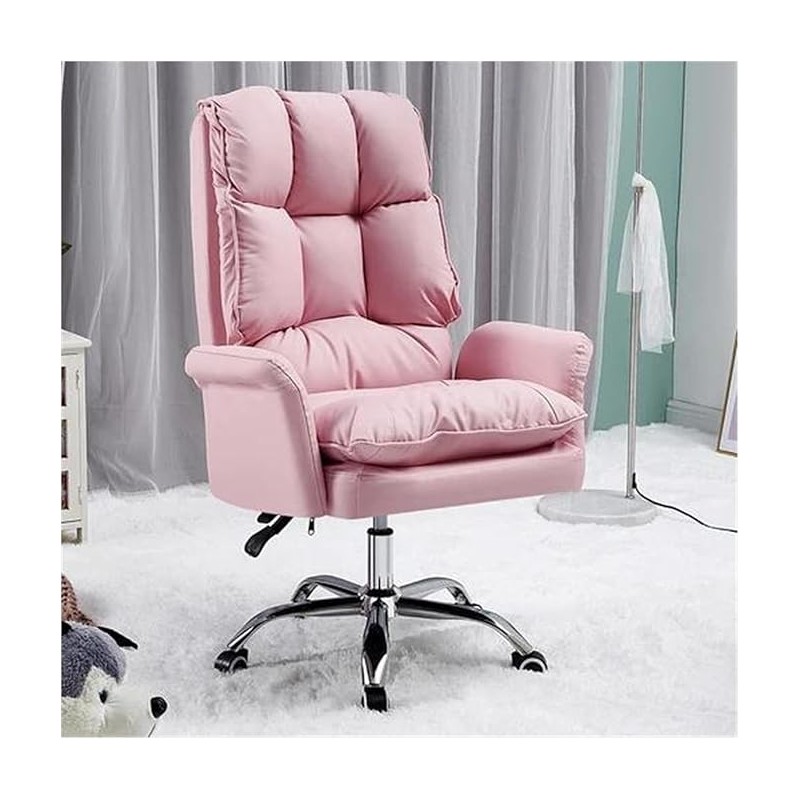 Sillón de oficina MAINZ, alto, giratorio, similpiel rosa light