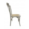 Silla CROSS SX, madera de haya, blanca, asiento de ratán (Pack de 2 unidades)