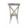 Silla CROSS SX, madera de haya, blanca, asiento de ratán (Pack de 2 unidades)