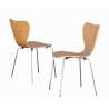 Silla JACOBO, apilable, cromada, acabado natural (Pack de 4 unidades)