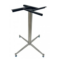 Base de mesa PAUDY, acero inoxidable, base de 63 x 63 cms, altura 72 cms (Pack de 2...