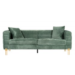 Sofá LARIOS, 3 plazas, tejido corduroy verde claro