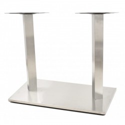 Base de mesa IPANEMA, acero inoxidable, base de 70 x 40 cms, altura 72 cms (Pack de 2...