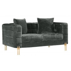 Sofá LARIOS, 2 plazas, tejido corduroy gris