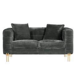 Sofá LARIOS, 2 plazas, tejido corduroy gris