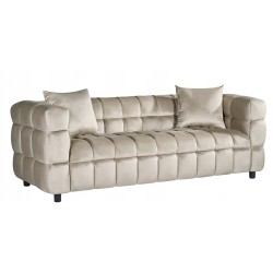 Sofá LORING, 3 plazas, tejido velvet gris claro 25