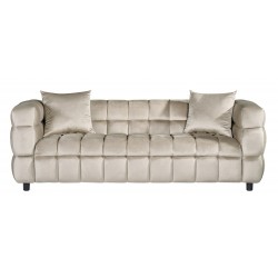 Sofá LORING, 3 plazas, tejido velvet gris claro 25