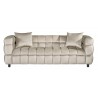 Sofá LORING, 3 plazas, tejido velvet gris claro 25