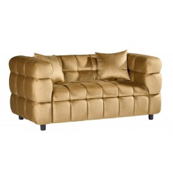 Sofá LORING, 2 plazas, tejido velvet camel 34