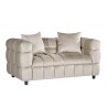 Sofá LORING, 2 plazas, tejido velvet gris claro 25