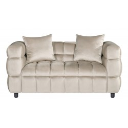 Sofá LORING, 2 plazas, tejido velvet gris claro 25