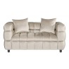 Sofá LORING, 2 plazas, tejido velvet gris claro 25