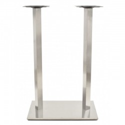 Base de mesa IPANEMA, alta, acero inoxidable, base de 70 x 40 cms, altura 110 cms (Pack...
