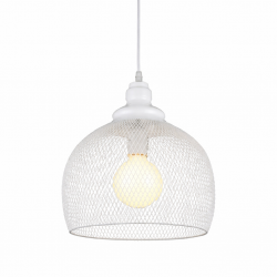 Lámpara GRETA, colgante, metal, pantalla blanca