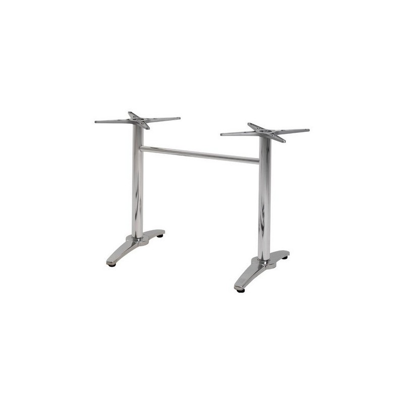 Base de mesa ROMA, rectangular, inoxidable y aluminio*
