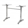 Base de mesa ROMA, rectangular, inoxidable y aluminio*