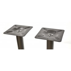 Base de mesa LIRIO, metal, gris plata, 65 x 65 cms, altura 72 cms, para tableros de 70...