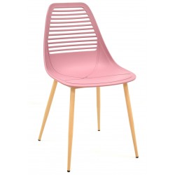 Sillón TOWER, cromado, polipropileno blanco (Pack de 4 unidades)