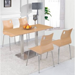 Base de mesa IPANEMA, acero inoxidable, base de 70 x 40 cms, altura 72 cms (Pack de 2 unidades)