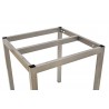 Base de mesa LIRIO, metal, gris plata, 65 x 65 cms, altura 72 cms, para tableros de 70 x 70 cms (Pack de 2 unidades)