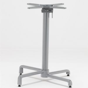 Base de mesa BAHIA, abatible, aluminio fundido, plata