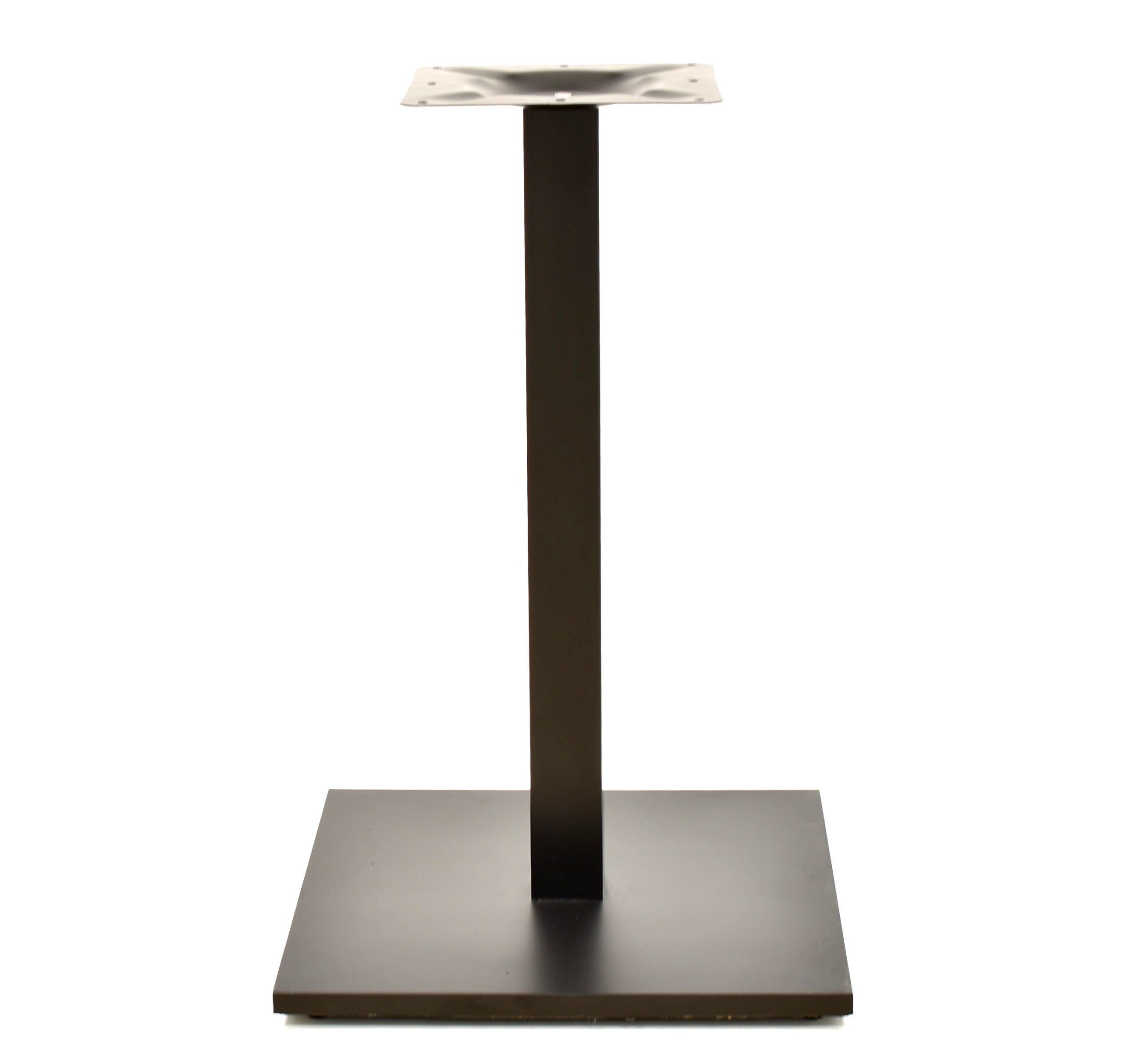 Base de mesa BEVERLY 50C, tubo cuadrado, negra, base de 50 x 50 cms, altura 72 cms