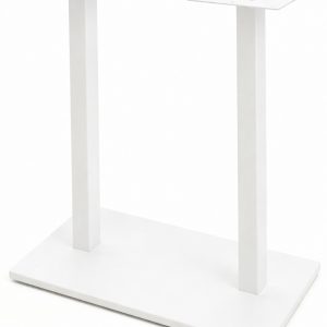 Base de mesa BEVERLY, alta, rectangular, tubo cuadrado, blanca, base de 70 x 40 cms, altura 110 cms