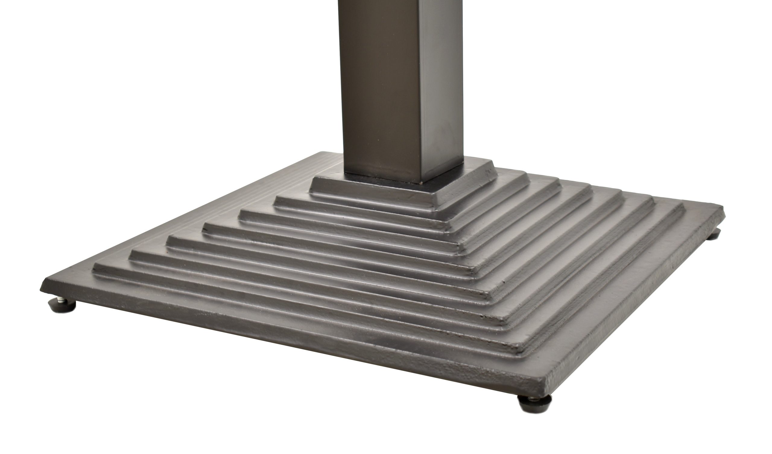 Base de mesa ELBA, alta, negra, base de 44 x 44 cms, altura 110 cms