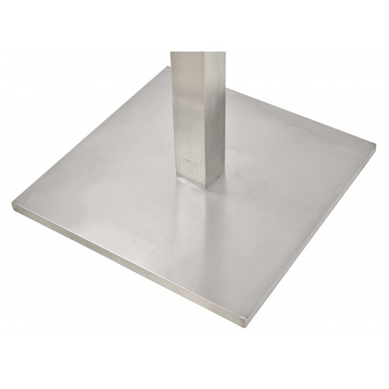 Base de mesa IPANEMA, acero inoxidable, base de 45 x 45 cms, altura 72 cms