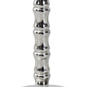 Base de mesa KARNAK, acero inoxidable, acabado espejo, base 45 cms diámetro, altura 72 cms