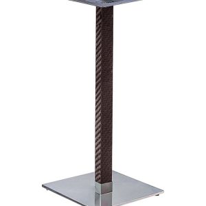 Base de mesa OLBY 110, alta, columna revestida, base de acero de 8 mm. 45 x 45 cm, altura 110 cms