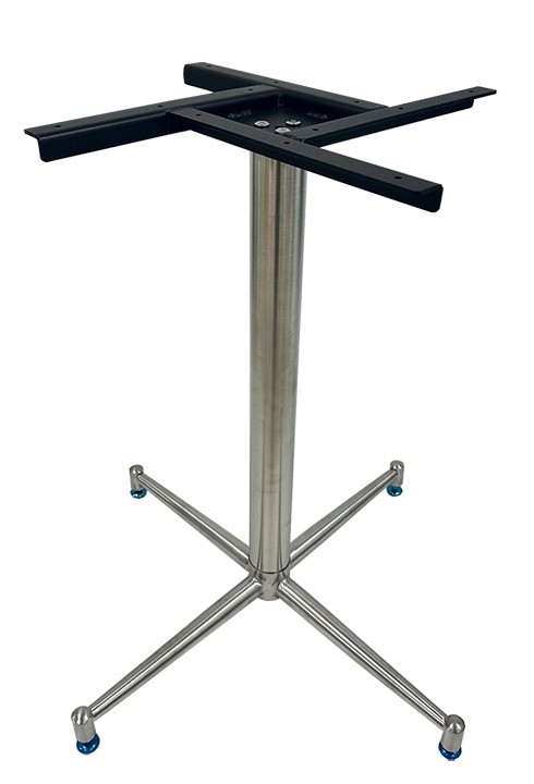 Base de mesa PAUDY, acero inoxidable, base de 63 x 63 cms, altura 72 cms