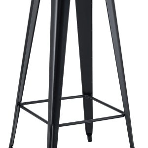 Base de mesa TOL EK, alta, acero, negra, para tapa de 60 x 60 cms