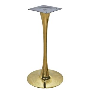 Base de mesa TULIP (SU), alta, acabado dorado, base de 50 cms de diámetro, altura 110 cms