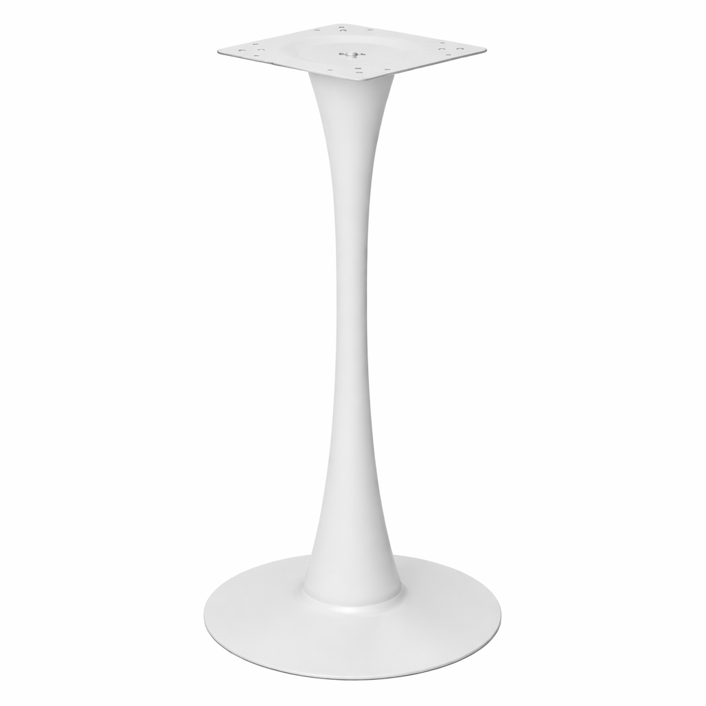 Base de mesa TULIP (SU), alta, blanca, base de 50 cms de diámetro, altura 110 cms