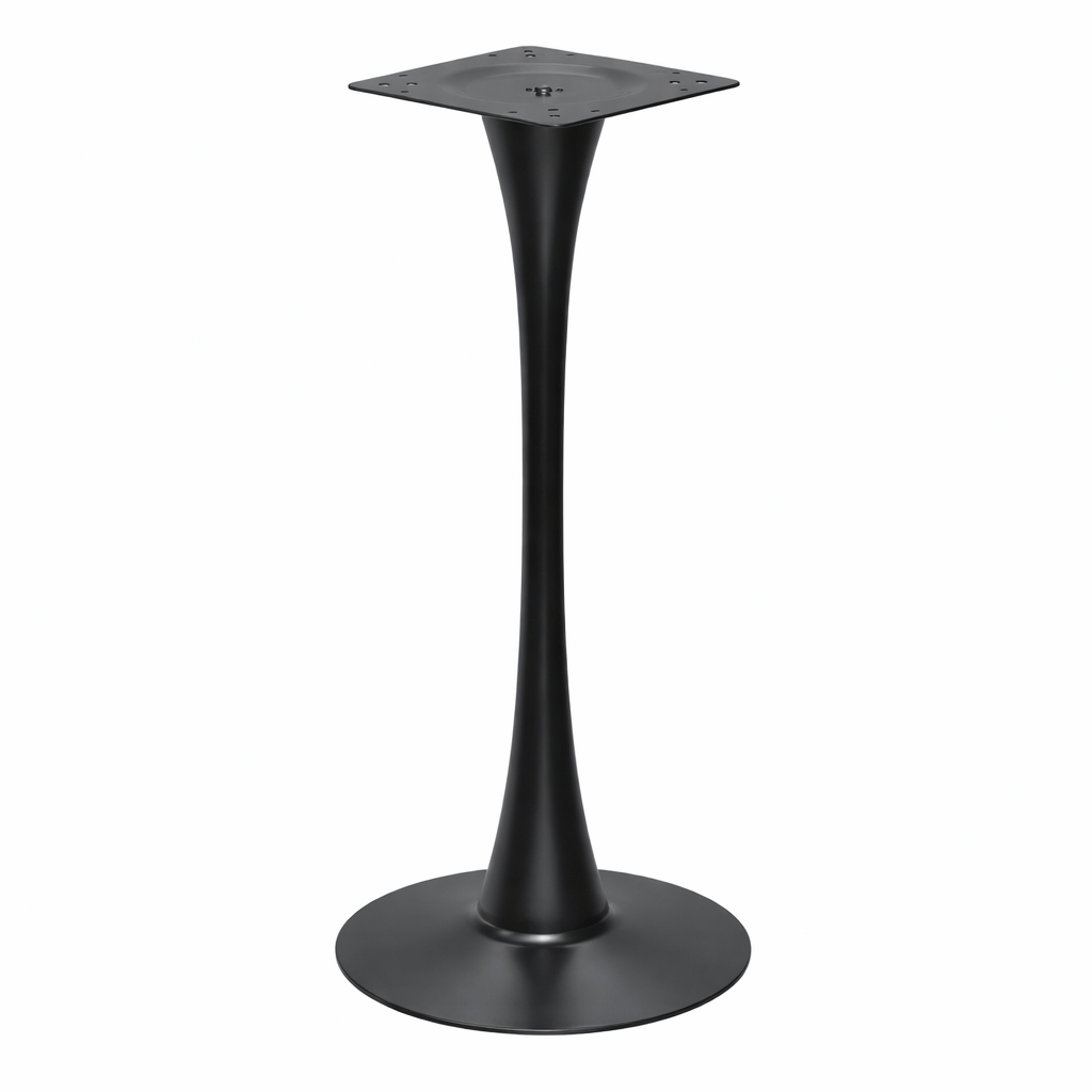 Base de mesa TULIP (SU), alta, negra, base de 50 cms de diámetro, altura 110 cms