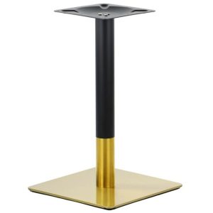 Base de mesa VERSALLES NEW 72 CUDO, dorada y negra, 45 x 45 cms, altura 72 cms