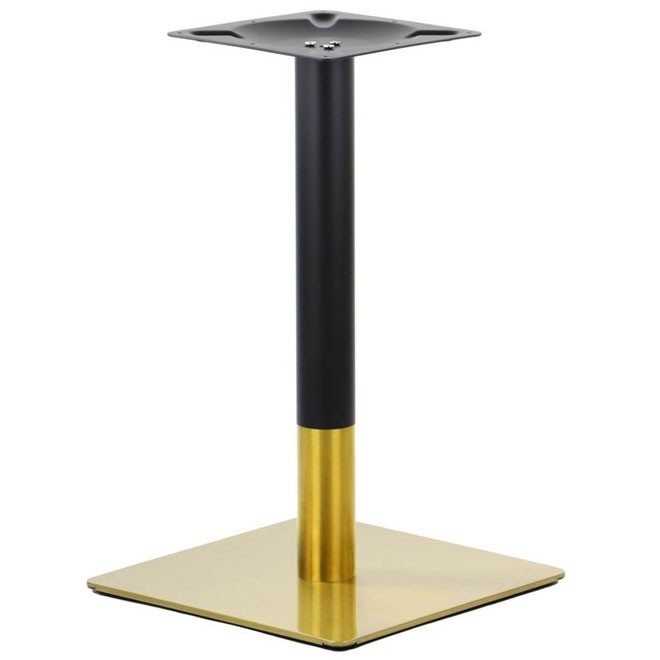 Base de mesa VERSALLES NEW 72 CUDO, dorada y negra, 45 x 45 cms, altura 72 cms