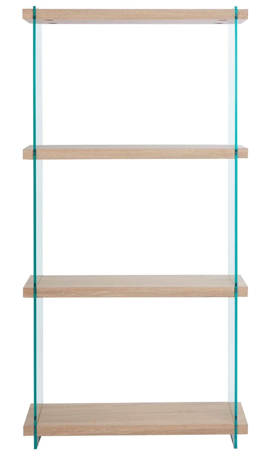 Estantería OSIRIS NEW, madera, cristal templado, 84x30x165 cms
