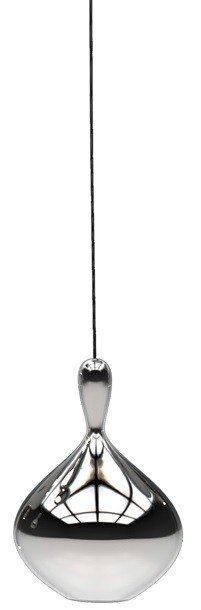 Lámpara HERDA H355, colgante, metal, cristal plateado
