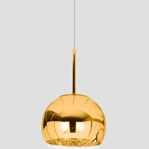 Lámpara KARIM, colgante, cristal, dorado - transparente, 25 cms de diámetro
