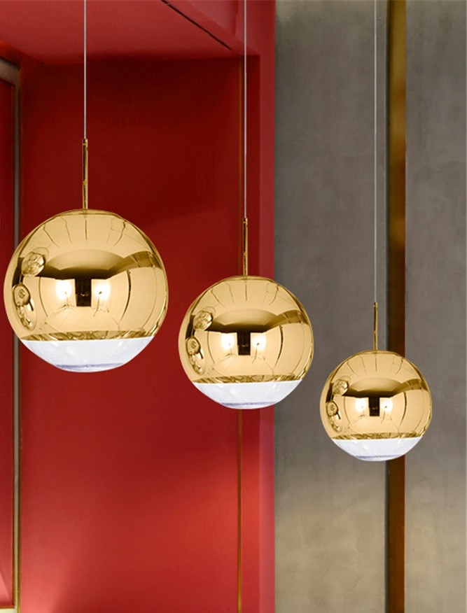 Lámpara KARIM, colgante, cristal, dorado - transparente, 30 cms de diámetro