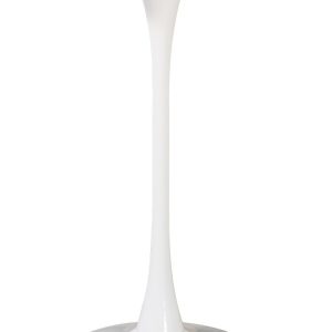 Mesa alta TUL ( SU ), metal, blanca, tapa blanca de 60 cms de diámetro