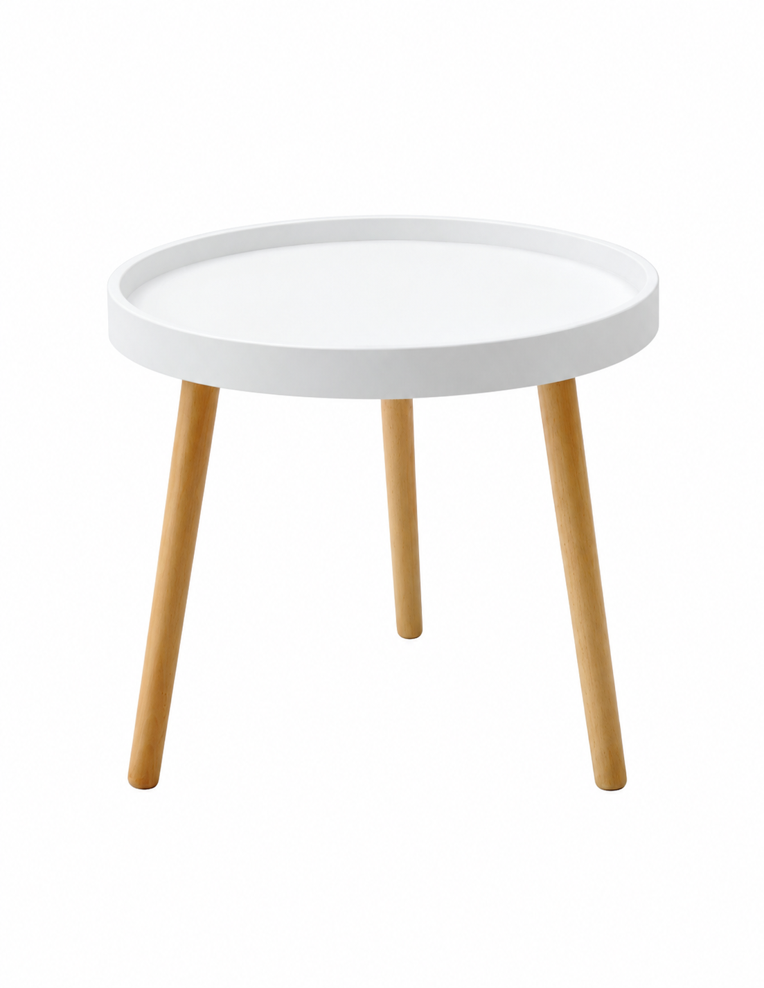 Mesa ANNIA ( M ), baja, madera, polipropileno blanco