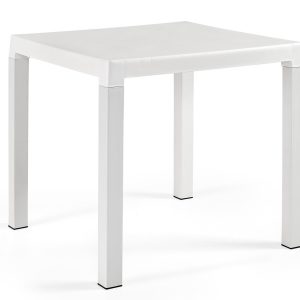 Mesa DITA, polipropileno blanco, 80 x 80 cms