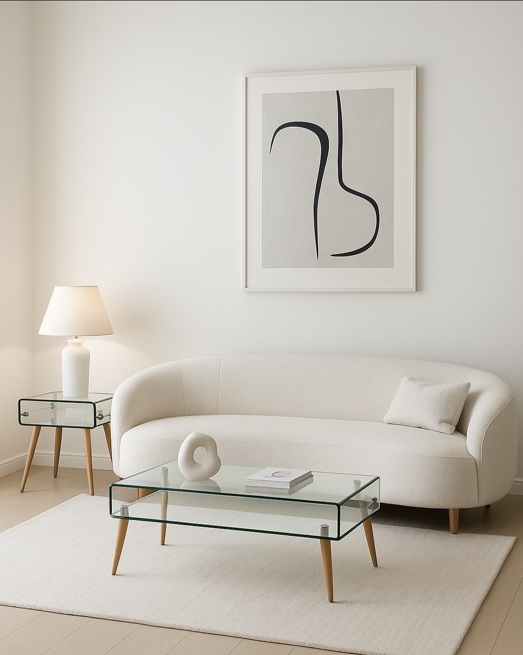 Mesa HOLANDA, madera, cristal, 110x55 cms