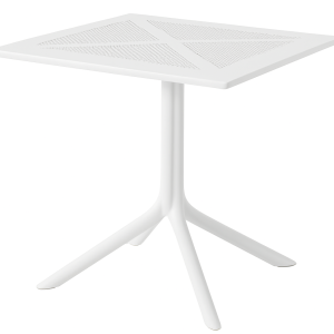 Mesa JÁVEA 97, polipropileno blanco, 80 x 80 cms